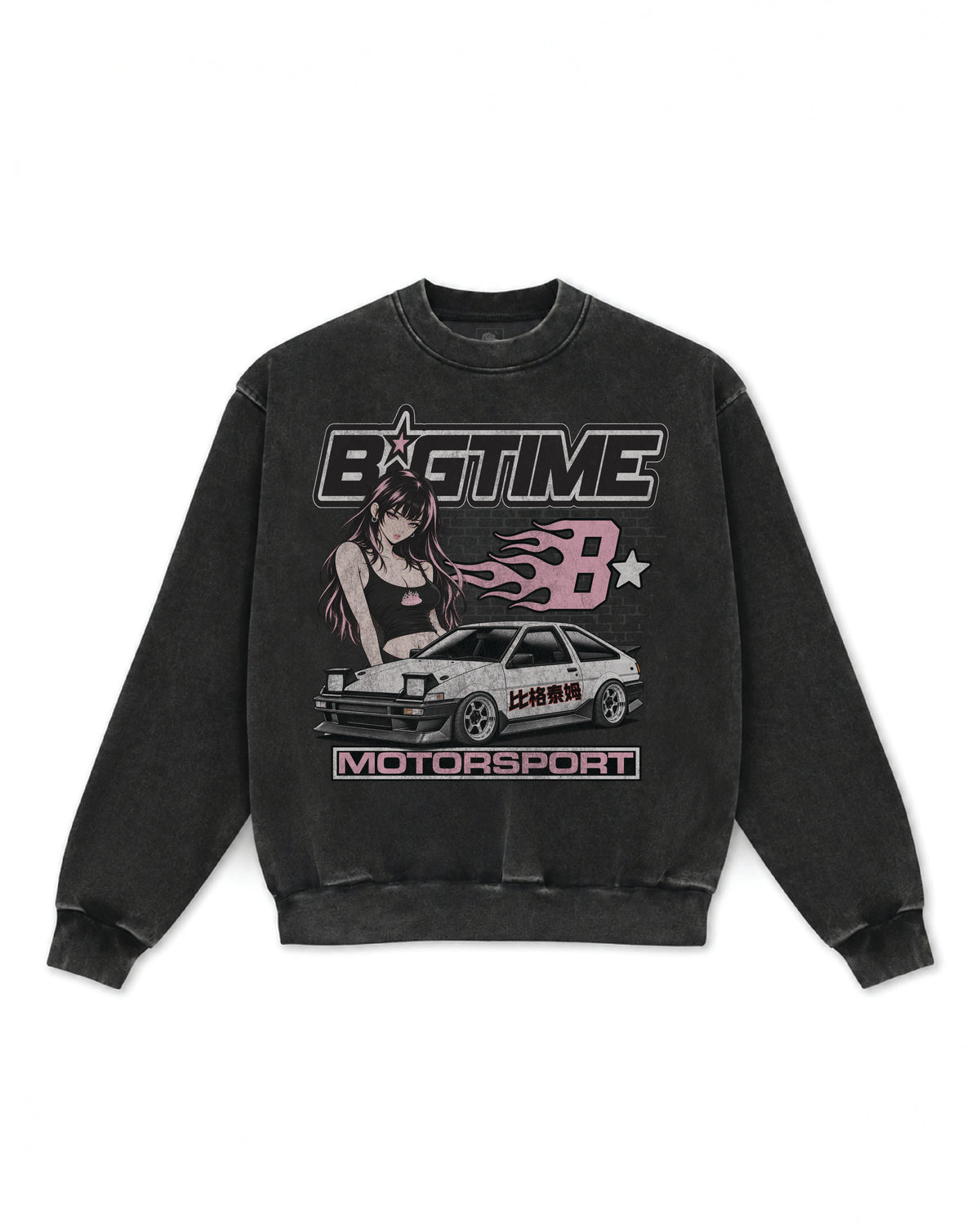 ANIME V5 CREWNECK (VINTAGE BLACK)