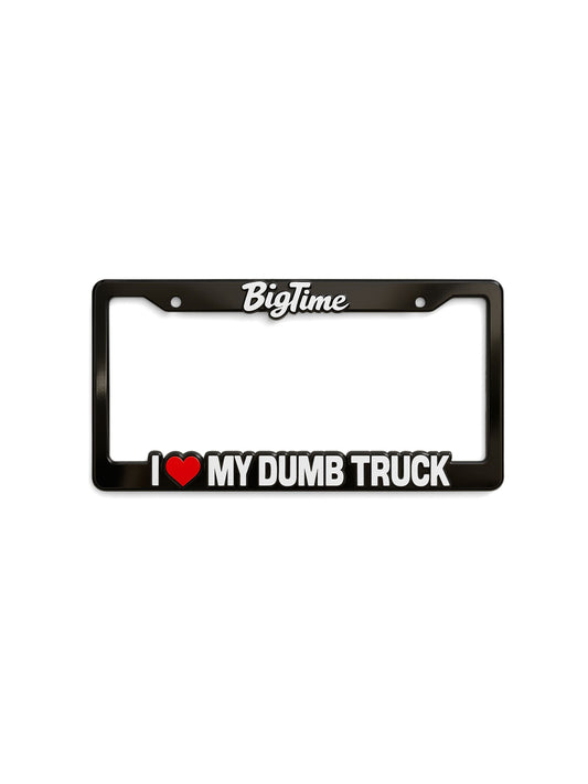 I <3 MY DUMB TRUCK LICENSE PLATE FRAME