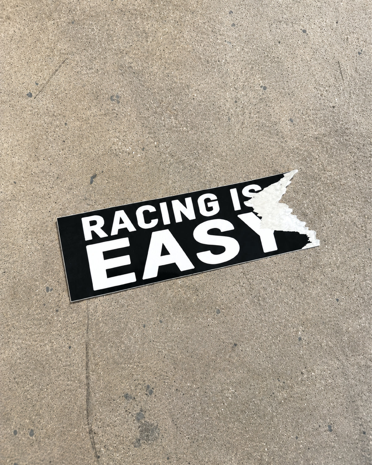 RACING IS EASY STICKER