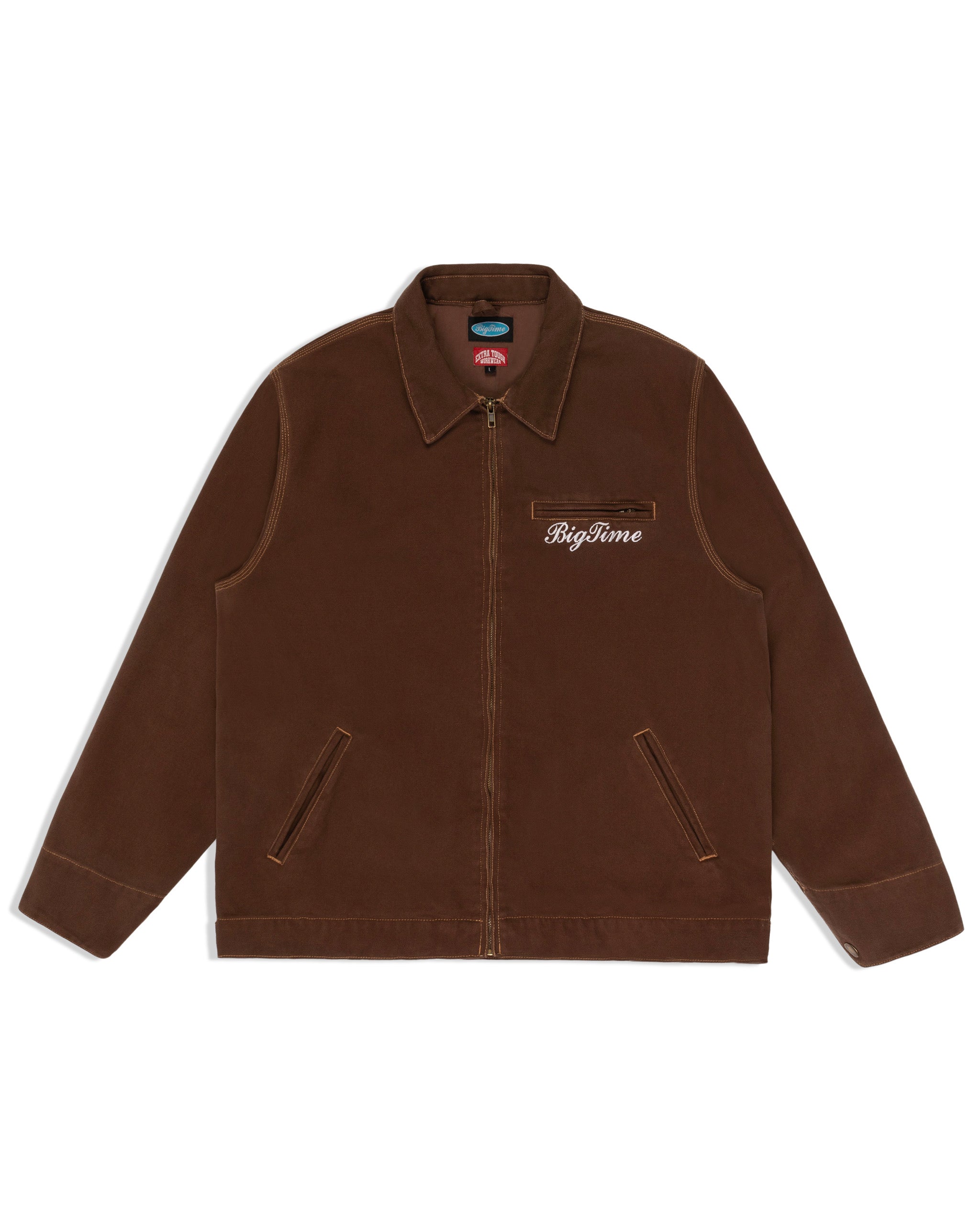 BIGTIME DEBOSSED WORKWEAR JACKET (BLACK) – BigTime